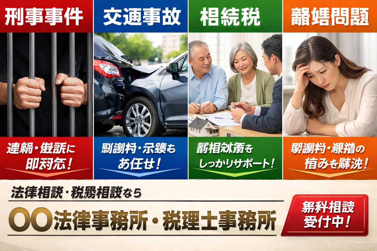 AI Prompt for Japanese-Style Law Office Landing Page Image