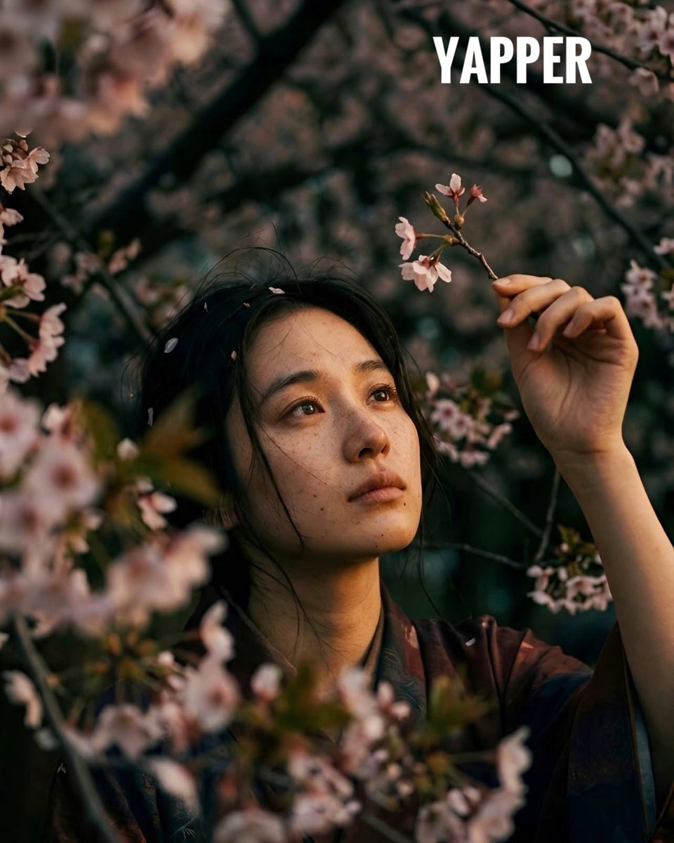 AI Prompt for Japanese Woman in Vintage Kimono with Cherry Blossoms Photo Shoot