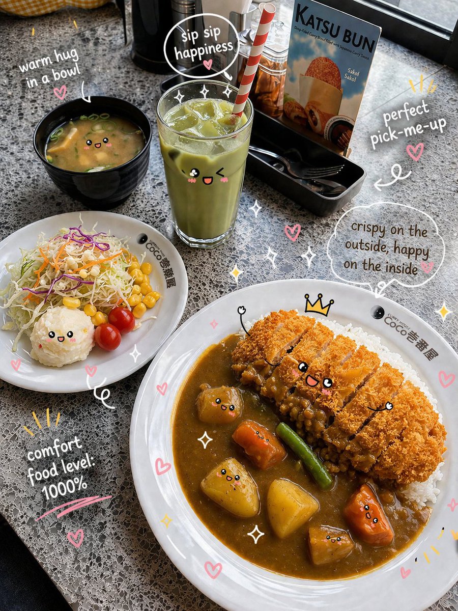 AI Prompt for Kawaii Japanese Food Image with Chibi Overlays