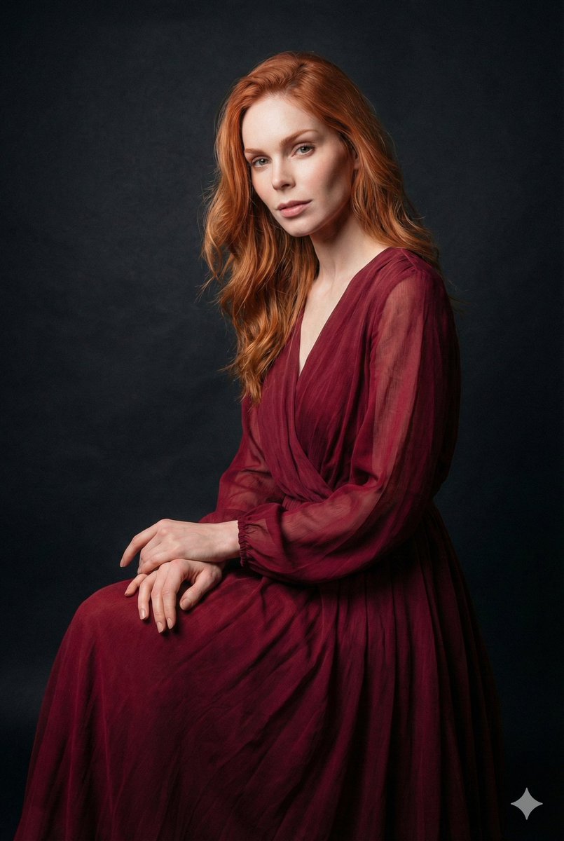 AI Prompt for Long Exposure Cinematic Female Portraits with Red Lighting
