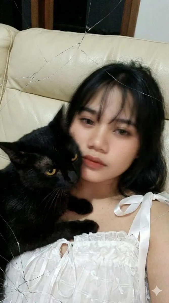 AI Prompt for Low-Resolution Social Media Profile Photo with Cat