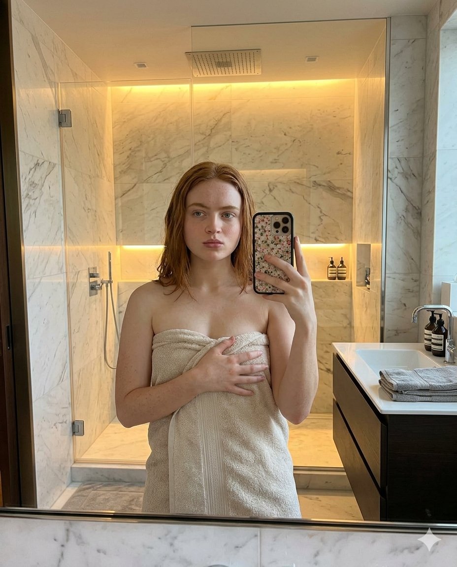 AI Prompt for Luxury Bathroom Selfie