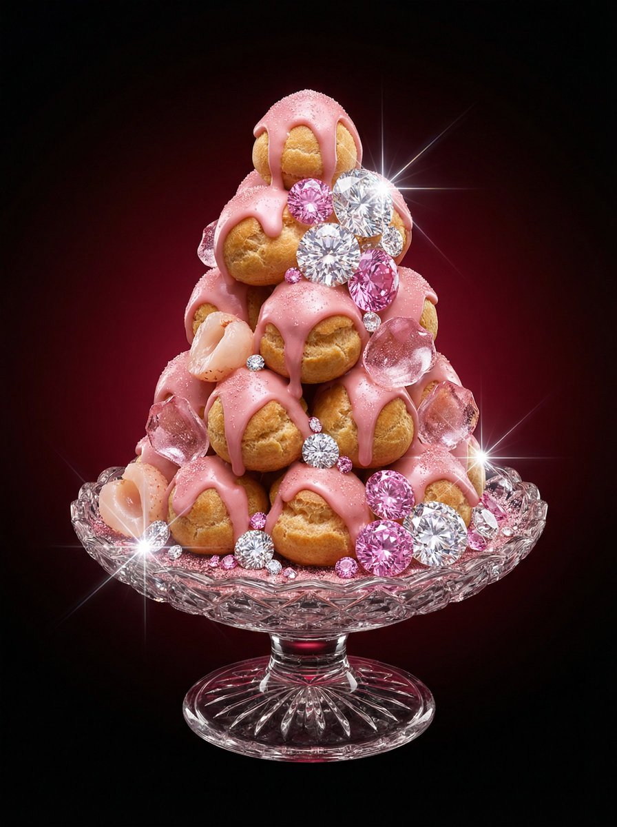 AI Prompt for Luxury Dessert Photography with High Jewelry Advertising Style