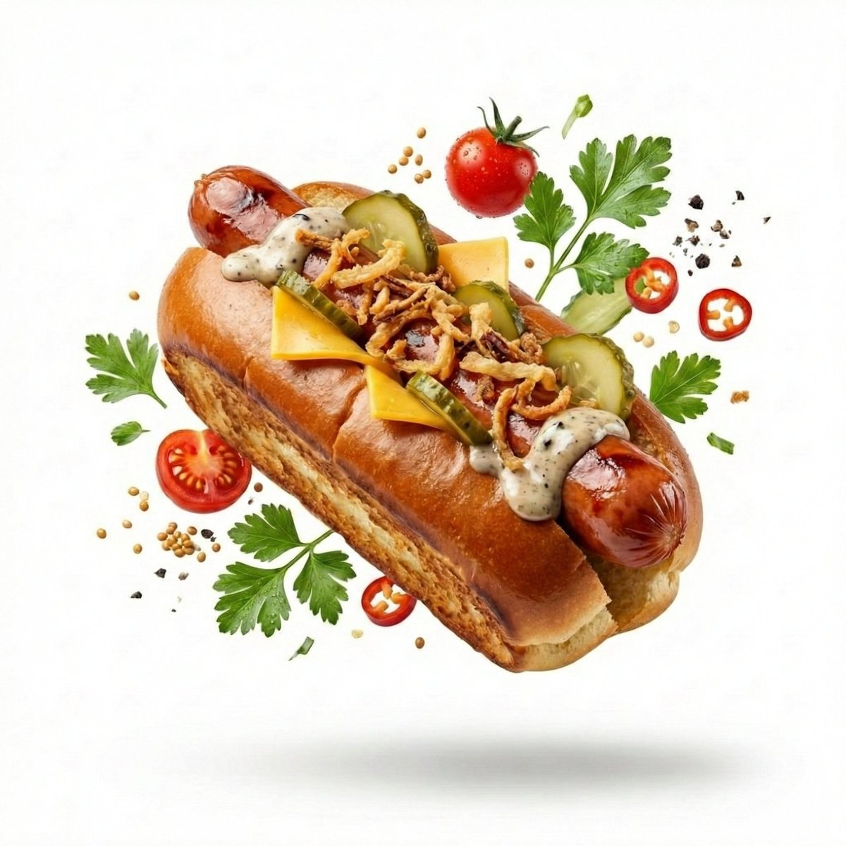 AI Prompt for Luxury Food Levitation Product Photography