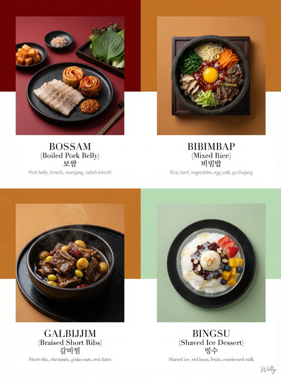 AI Prompt for Luxury Food Photography: Korean Tasting Menu Editorial Layout