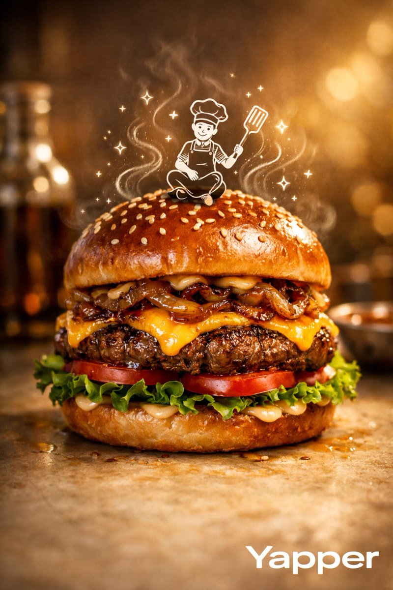 AI Prompt for Luxury Food Photography with Illustrated Chef