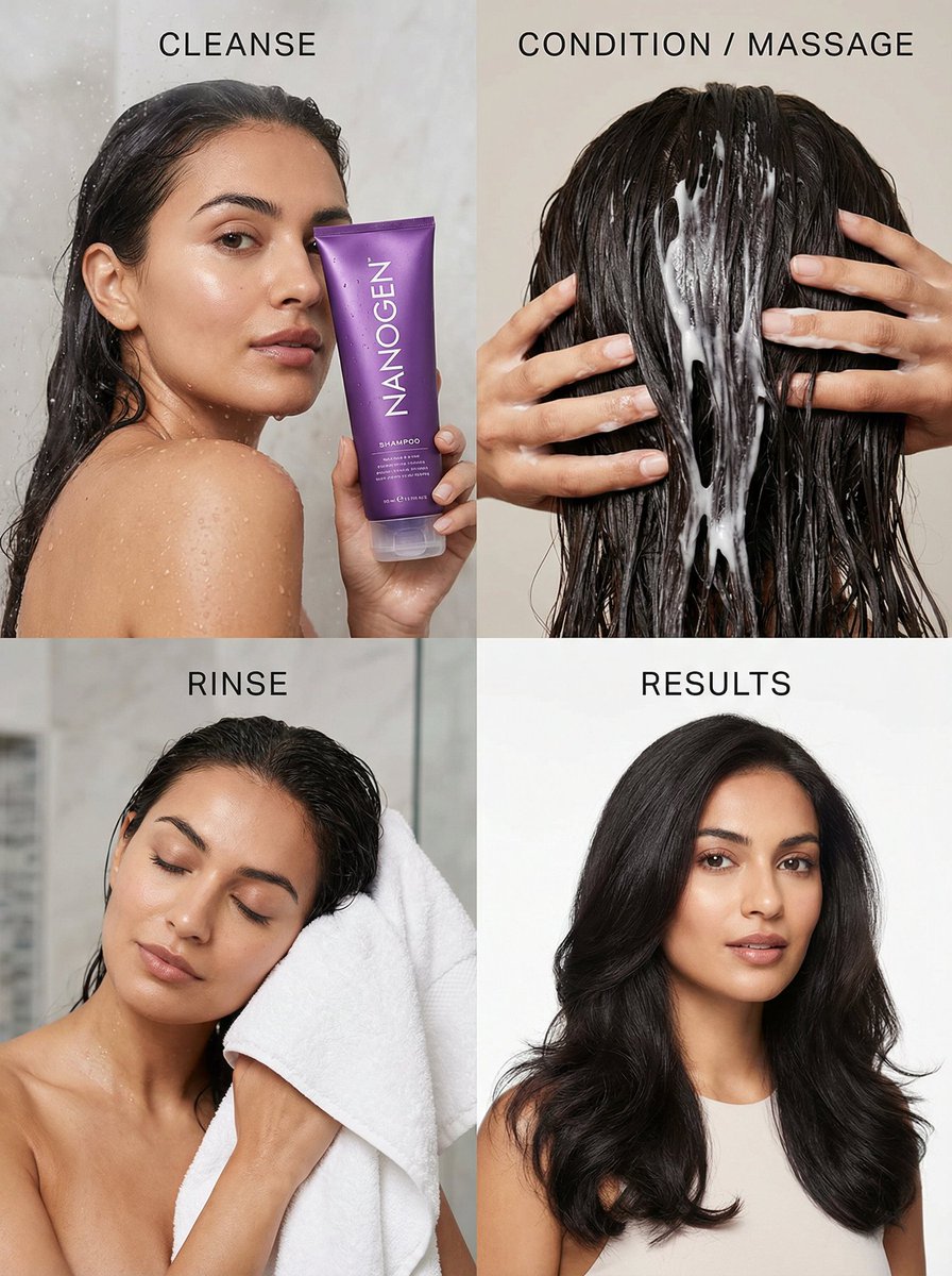 AI Prompt for Luxury Haircare Advertising Grid