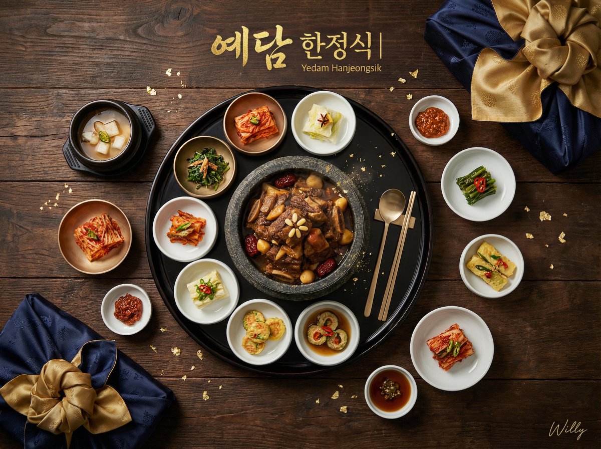 AI Prompt for Luxury Korean Hanjeongsik Food Photo Shoot