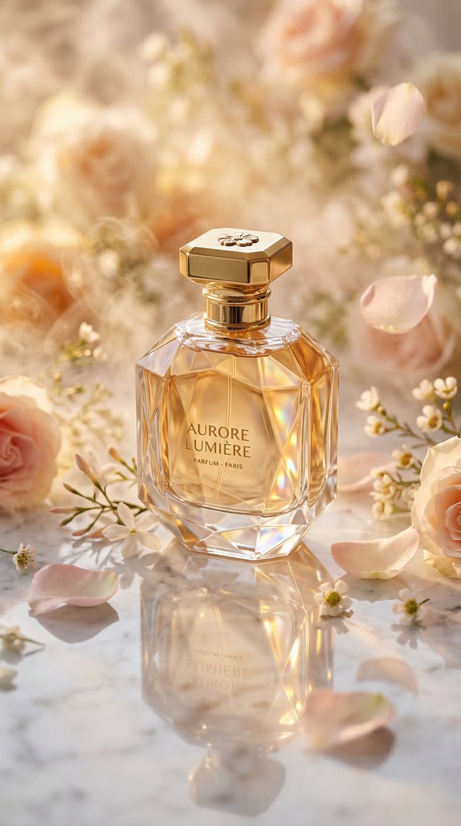 AI Prompt for Luxury Perfume Bottle Editorial Image
