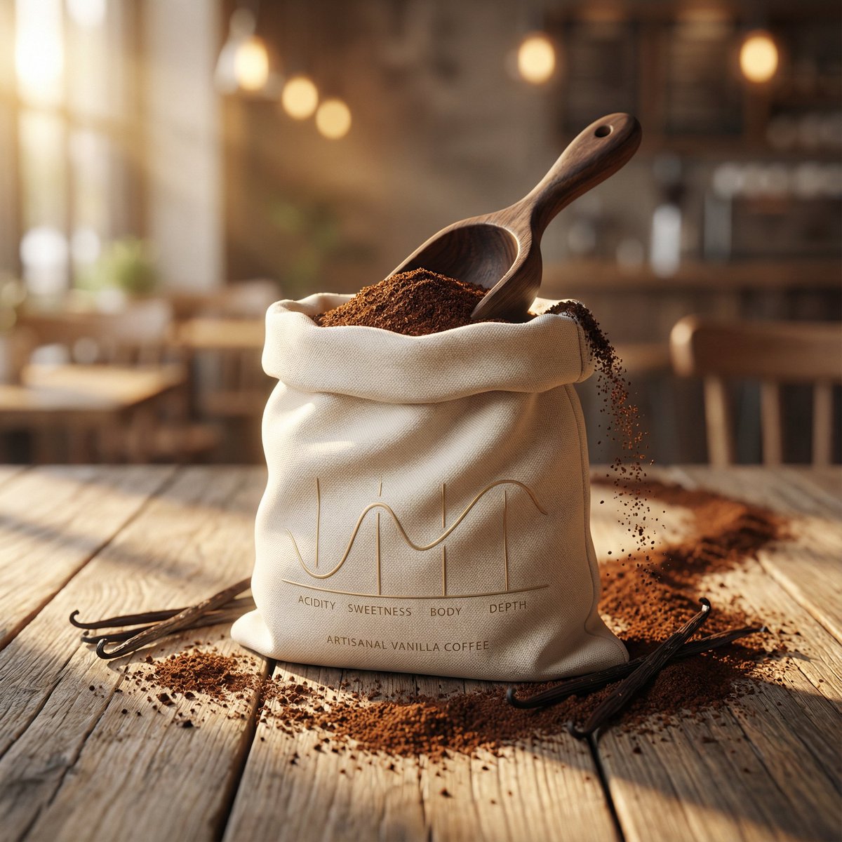 AI Prompt for Luxury Product Photography of Artisanal Vanilla Coffee
