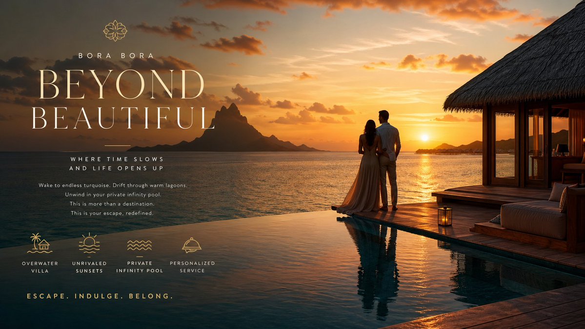 AI Prompt for Luxury Resort Infinity Pool at Sunset