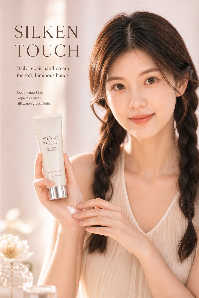 AI Prompt for Luxury Skincare Ad Poster Design