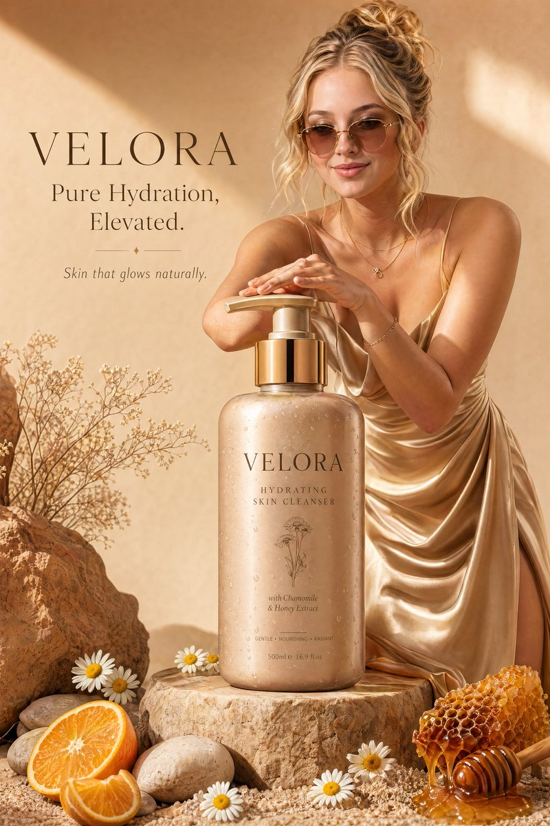 AI Prompt for Luxury Skincare Product Marketing Poster