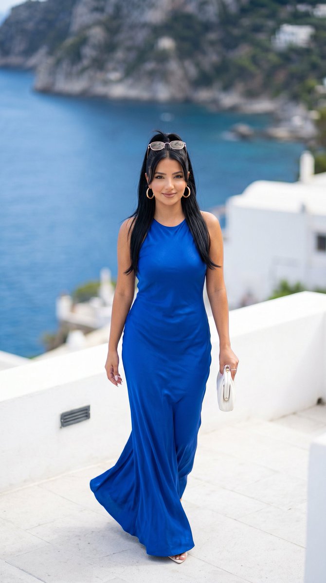 AI Prompt for Luxury Summer Scene with Capri Landscape Photography