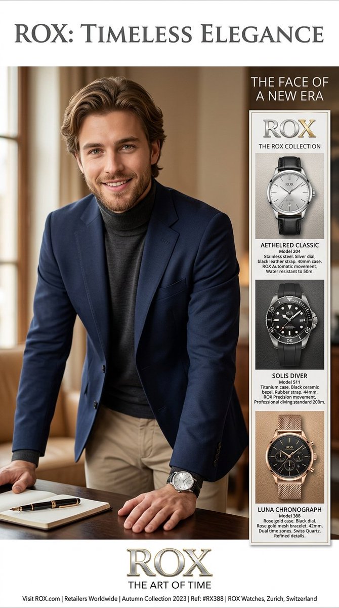 AI Prompt for Luxury Watch Brand Photo Shoot