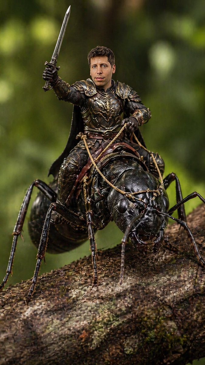 AI Prompt for Macro Photography of a Warrior on an Ant - Unique Character and Landscape Combo