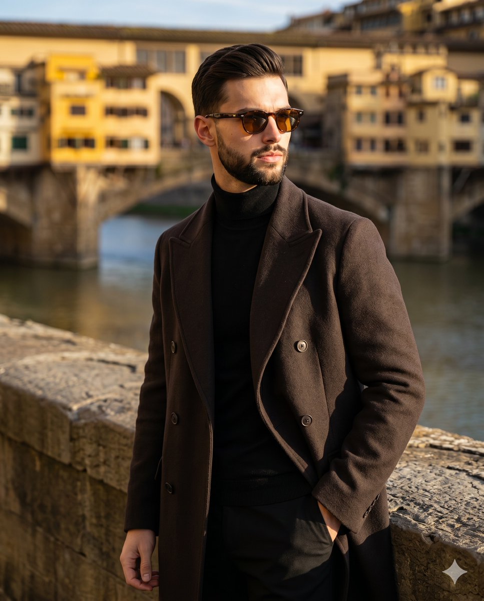 AI Prompt for Male Portrait in Florence Cityscape