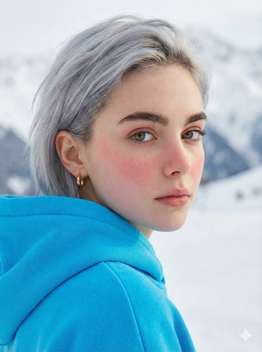 AI Prompt for Melancholic Portrait of Young Woman Looking Over Shoulder