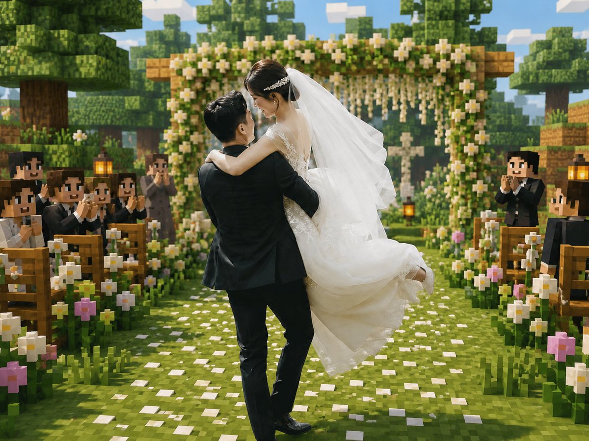 AI Prompt for Minecraft Wedding Scene Generator for Memory Edits