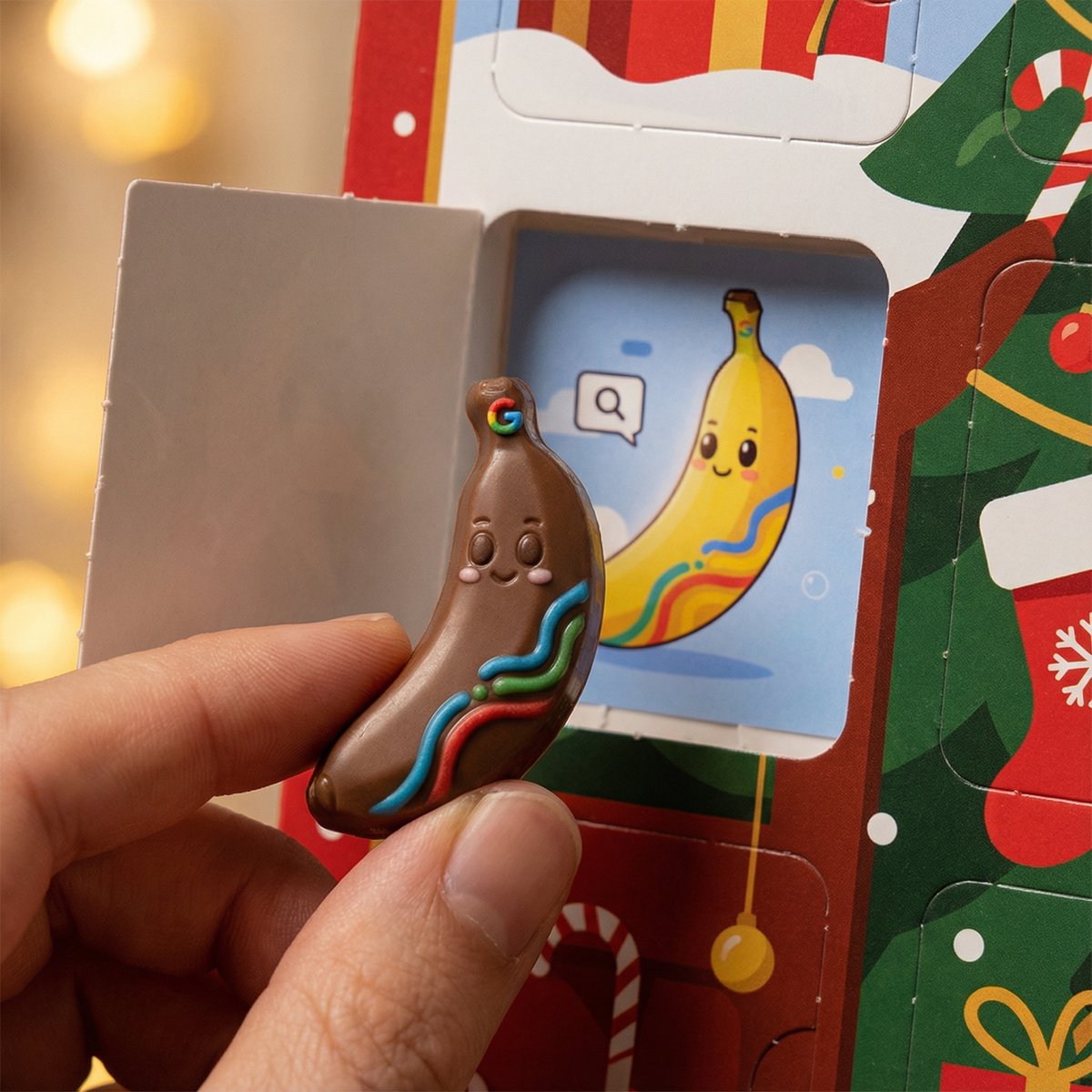 AI Prompt for Miniature Chocolate Advent Calendar Image
