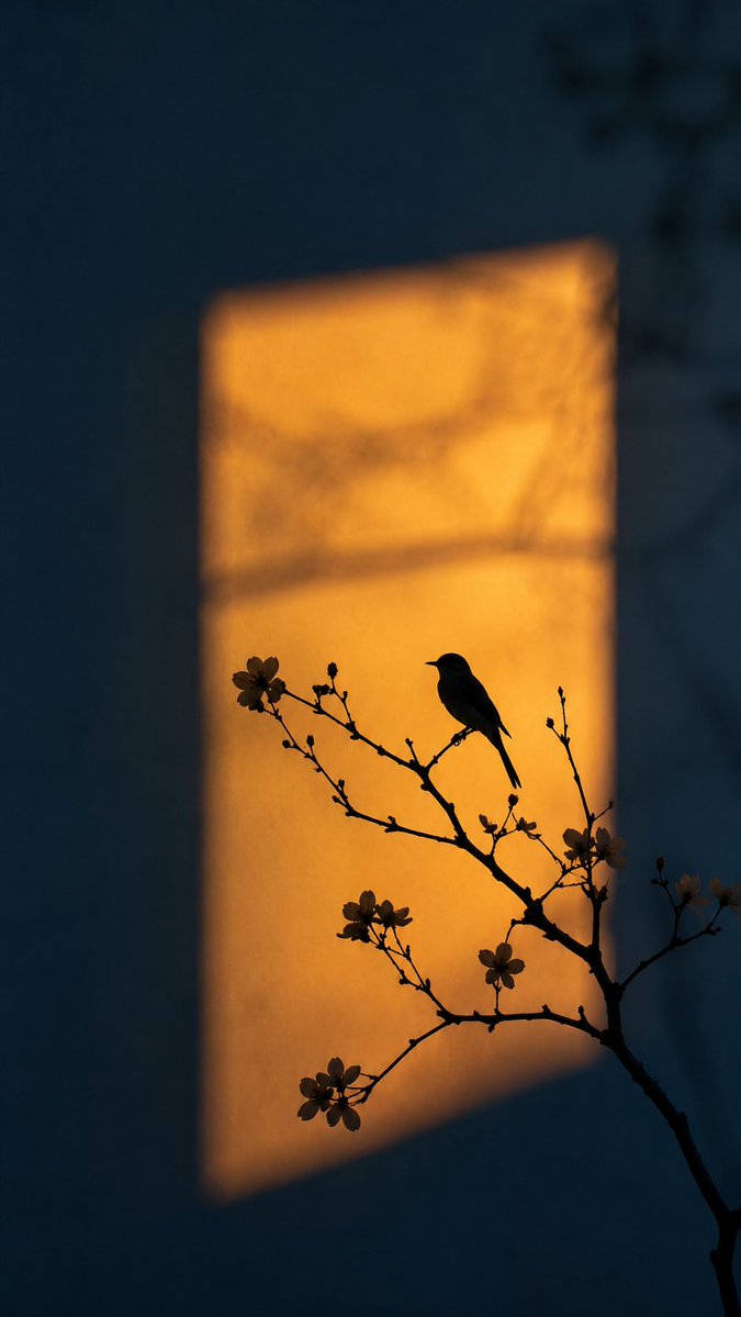 AI Prompt for Minimalist Bird Photography Art with Ember Effect