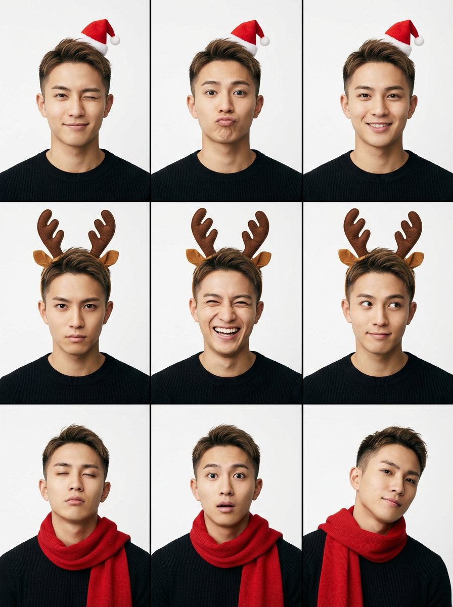 AI Prompt for Minimalist Christmas Portrait Generator