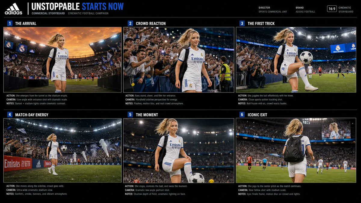 AI Prompt for Minimalist Football Storyboard Template