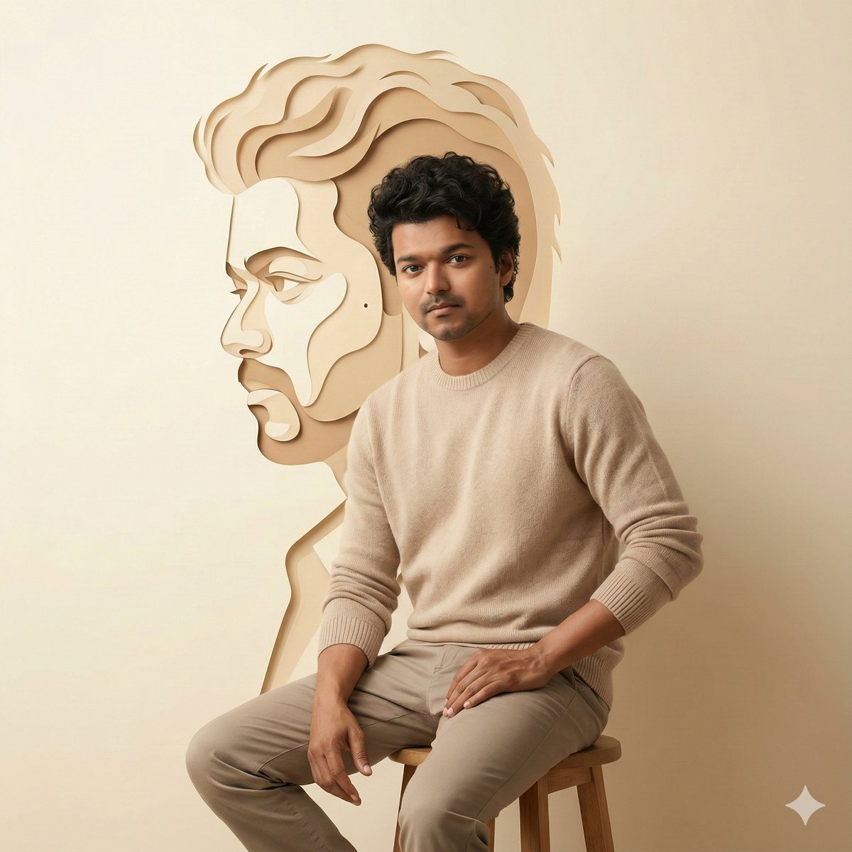 AI Prompt for Minimalist Portrait with Paper Cut Art Effect