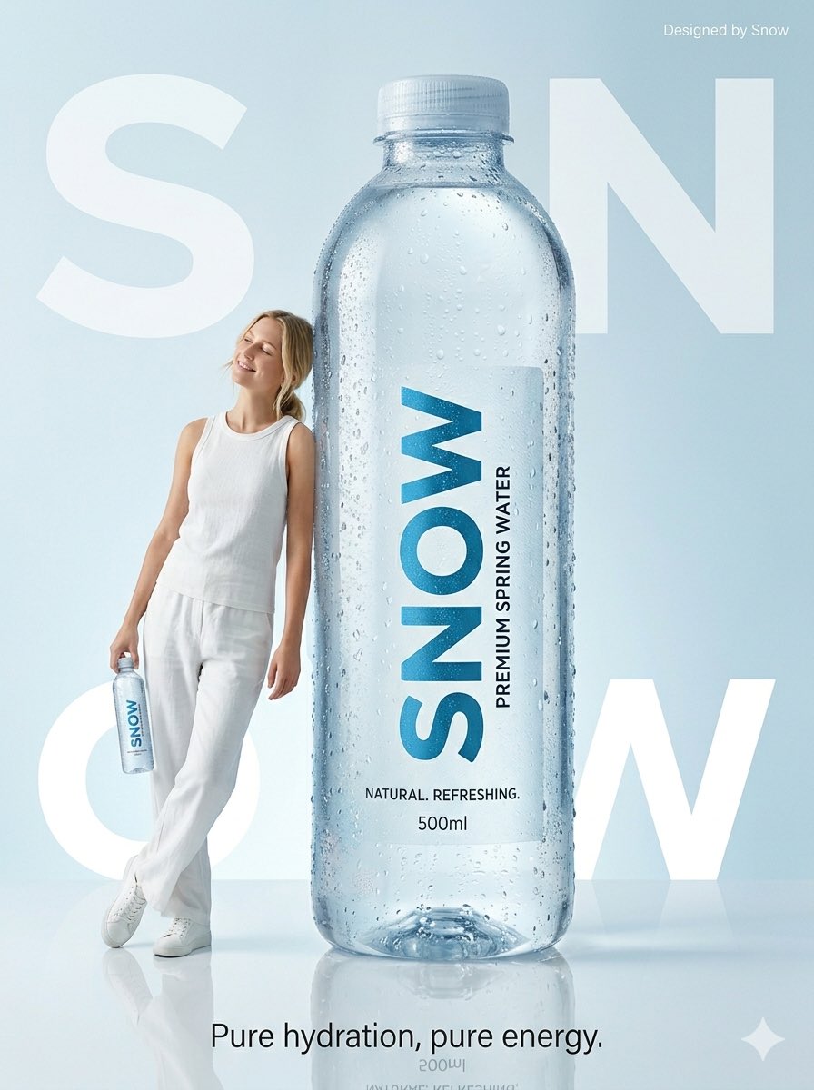 AI Prompt for Minimalist Water Bottle Product Photography