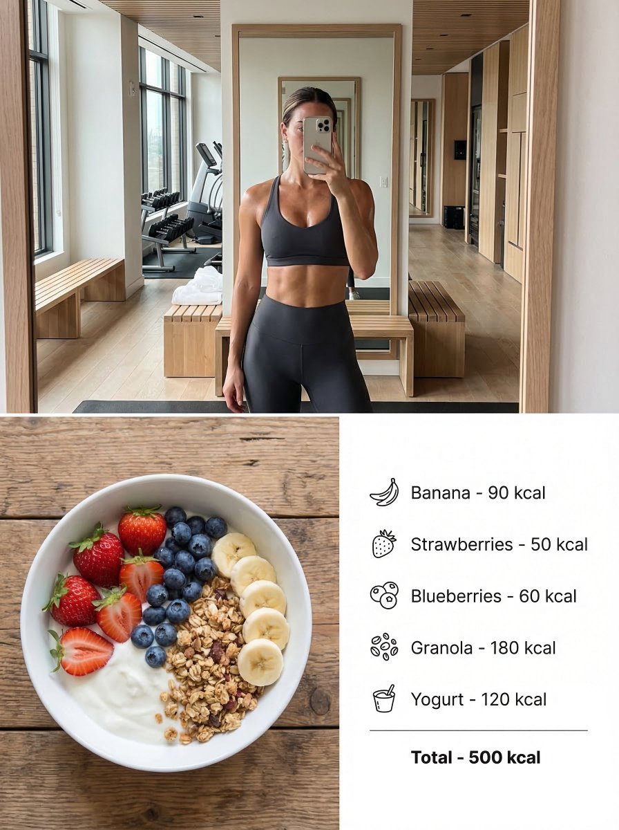 AI Prompt for Modern Fitness Lifestyle Split Poster