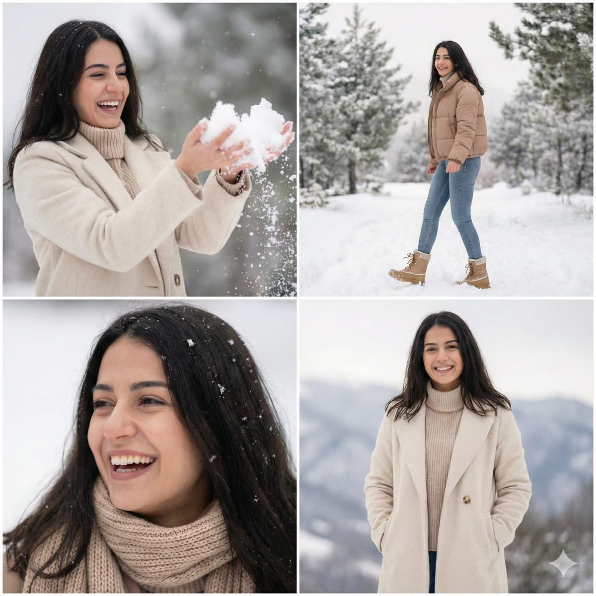 AI Prompt for Modern Winter Aesthetic Collage: Generate Beautiful Social Media Post Images
