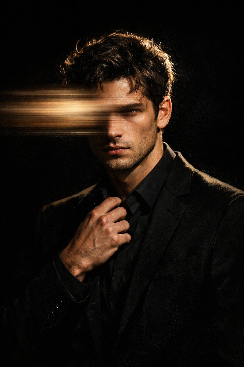 AI Prompt for Moody Cinematic Portrait with Motion Blur Effect