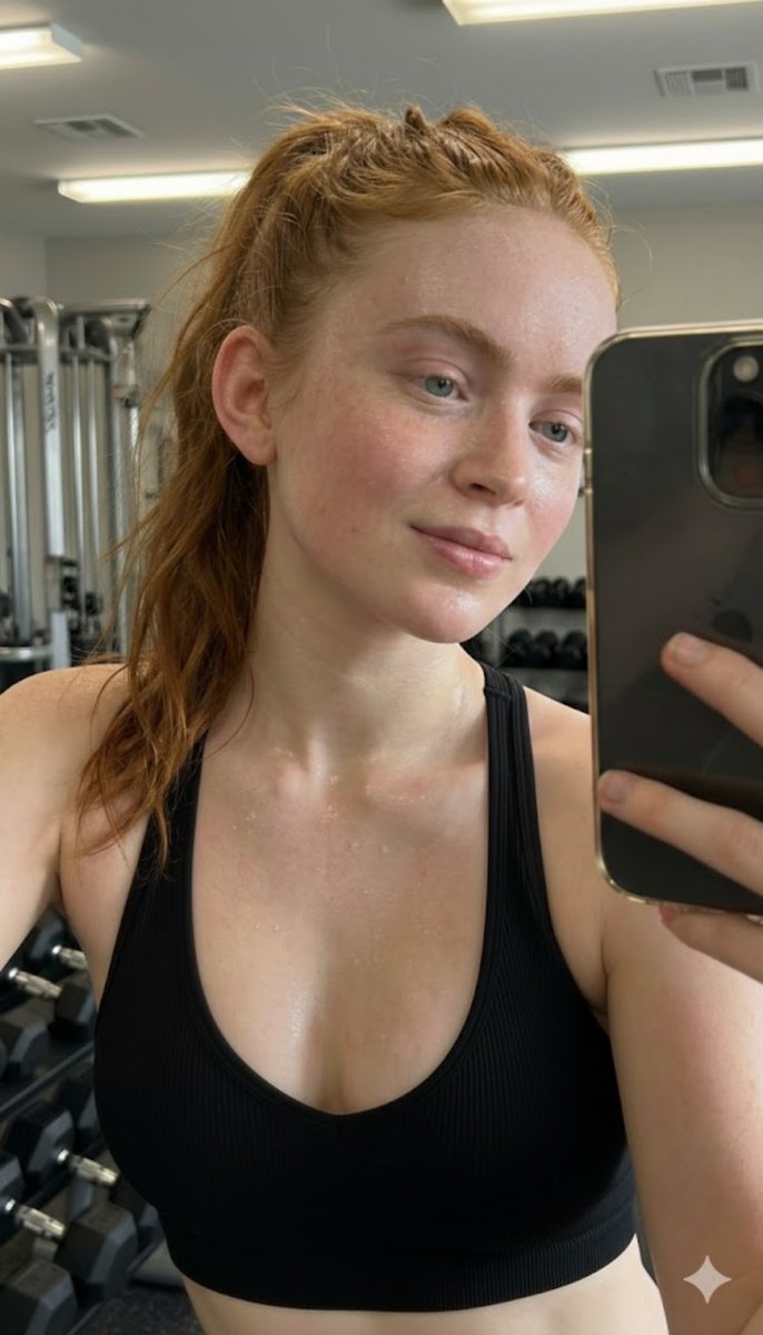 AI Prompt for Natural-Looking Post-Workout Portraits: Sadie Sink-Inspired Gym Selfies
