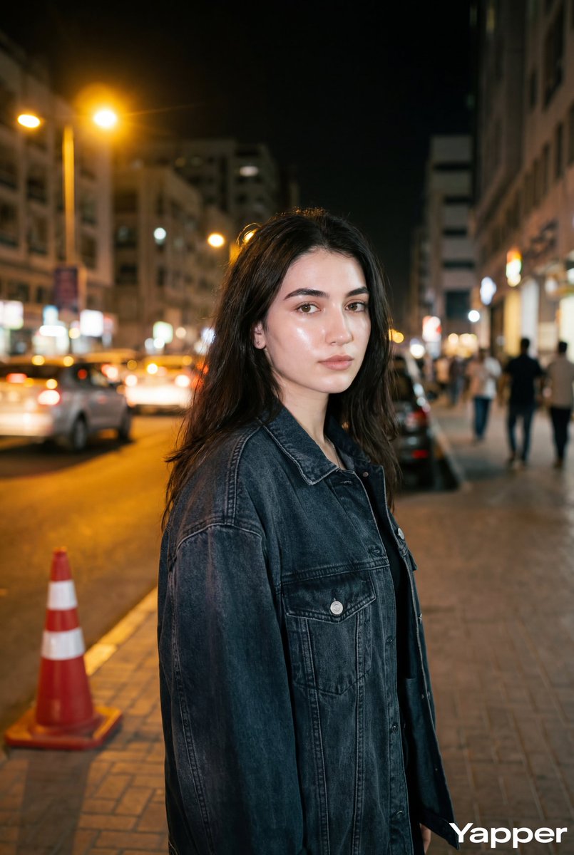 AI Prompt for Night Street Photography with Direct Flash