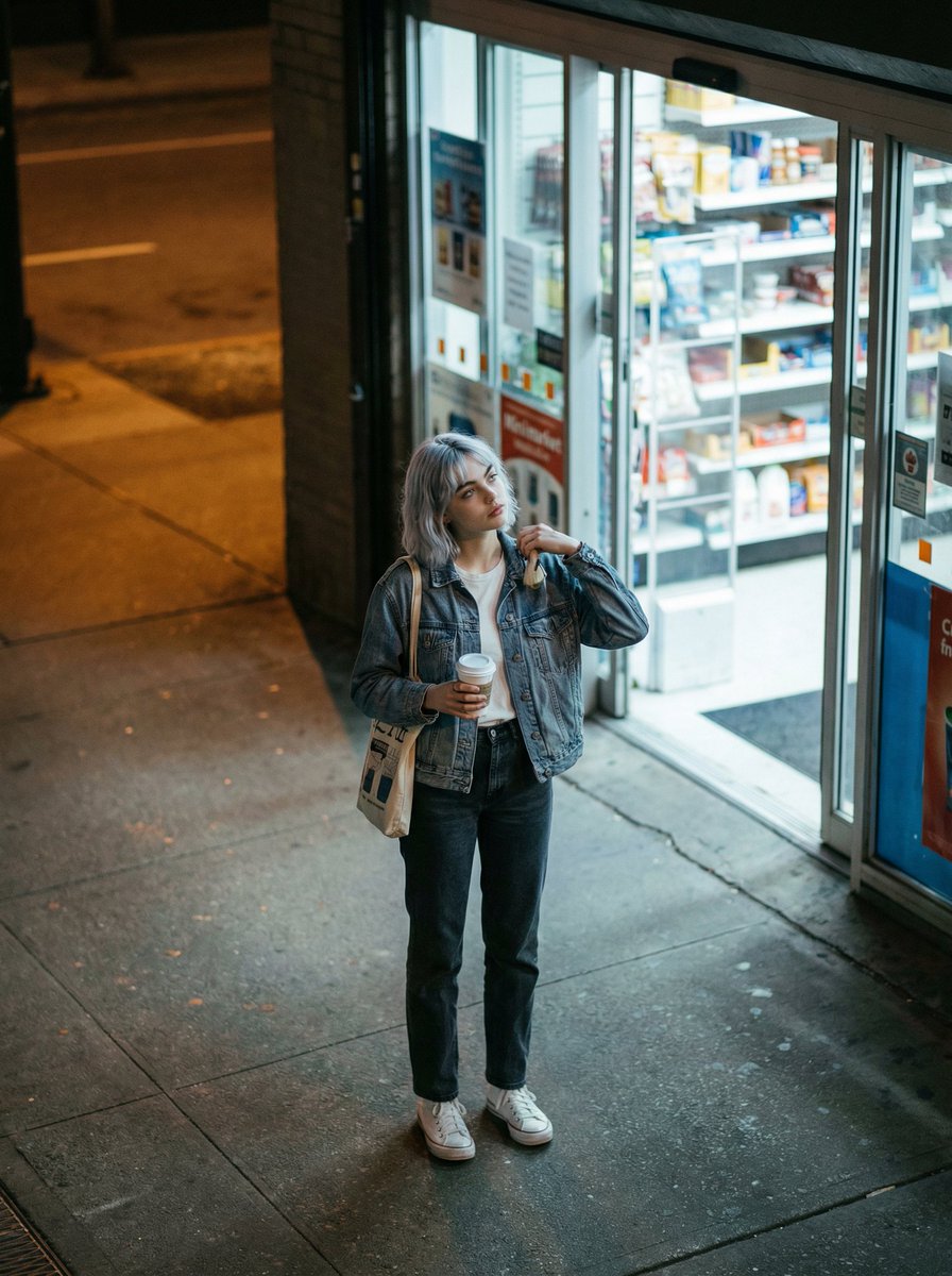 AI Prompt for Night Street Photography with Film Aesthetic