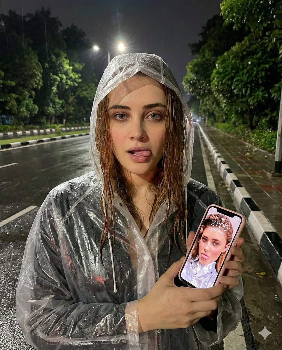 AI Prompt for Nighttime Selfie with iPhone Reflection