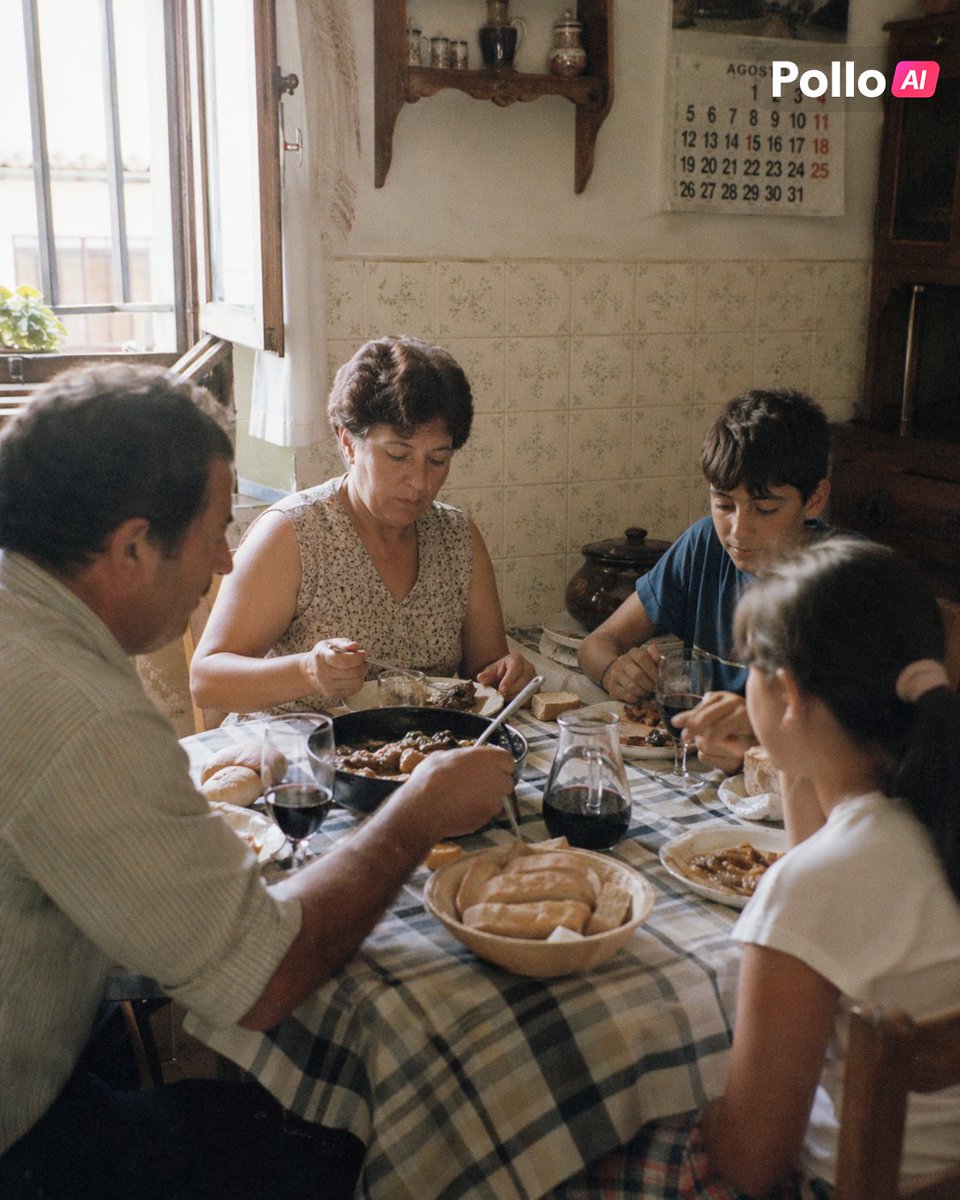 AI Prompt for Nostalgic Retro Family Kitchen Scene