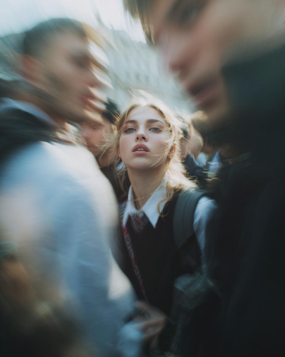 AI Prompt for Paparazzi-Style Photo with High Grain and Motion Blur