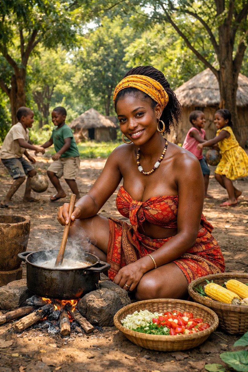 AI Prompt for Photorealistic African Village Scene