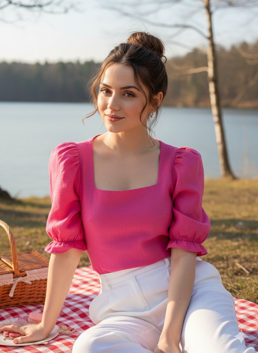 AI Prompt for Photorealistic Ana de Armas Skincare Influencer Portrait with Natural Lighting