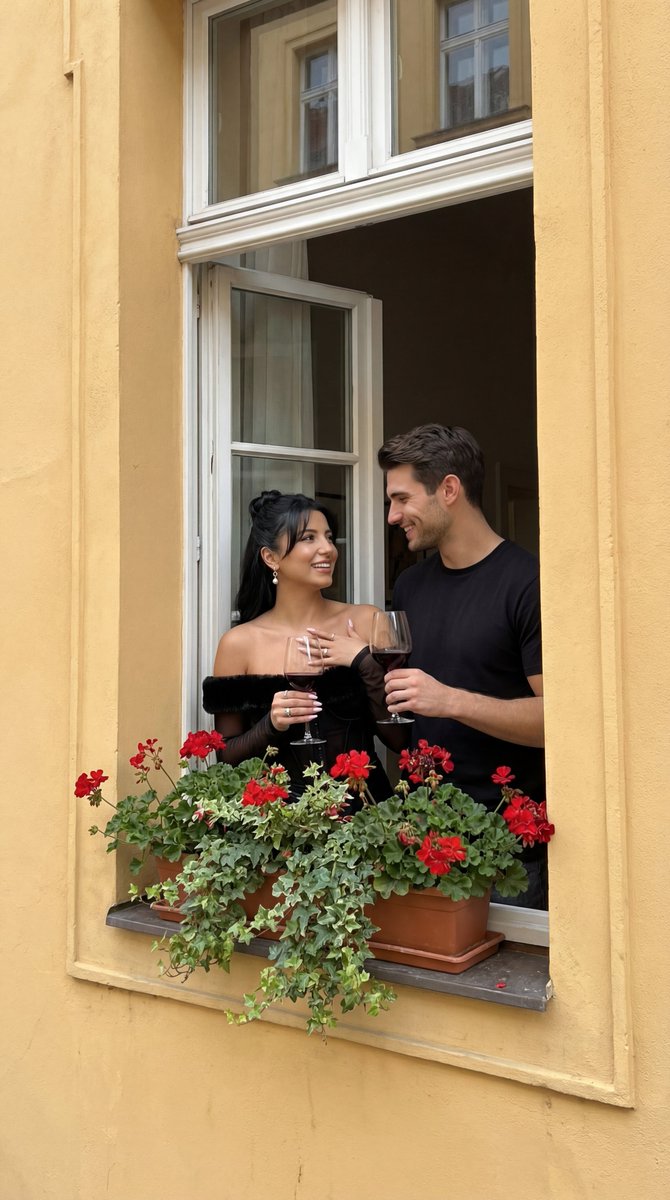AI Prompt for Photorealistic Architectural Edit with Happy Couple