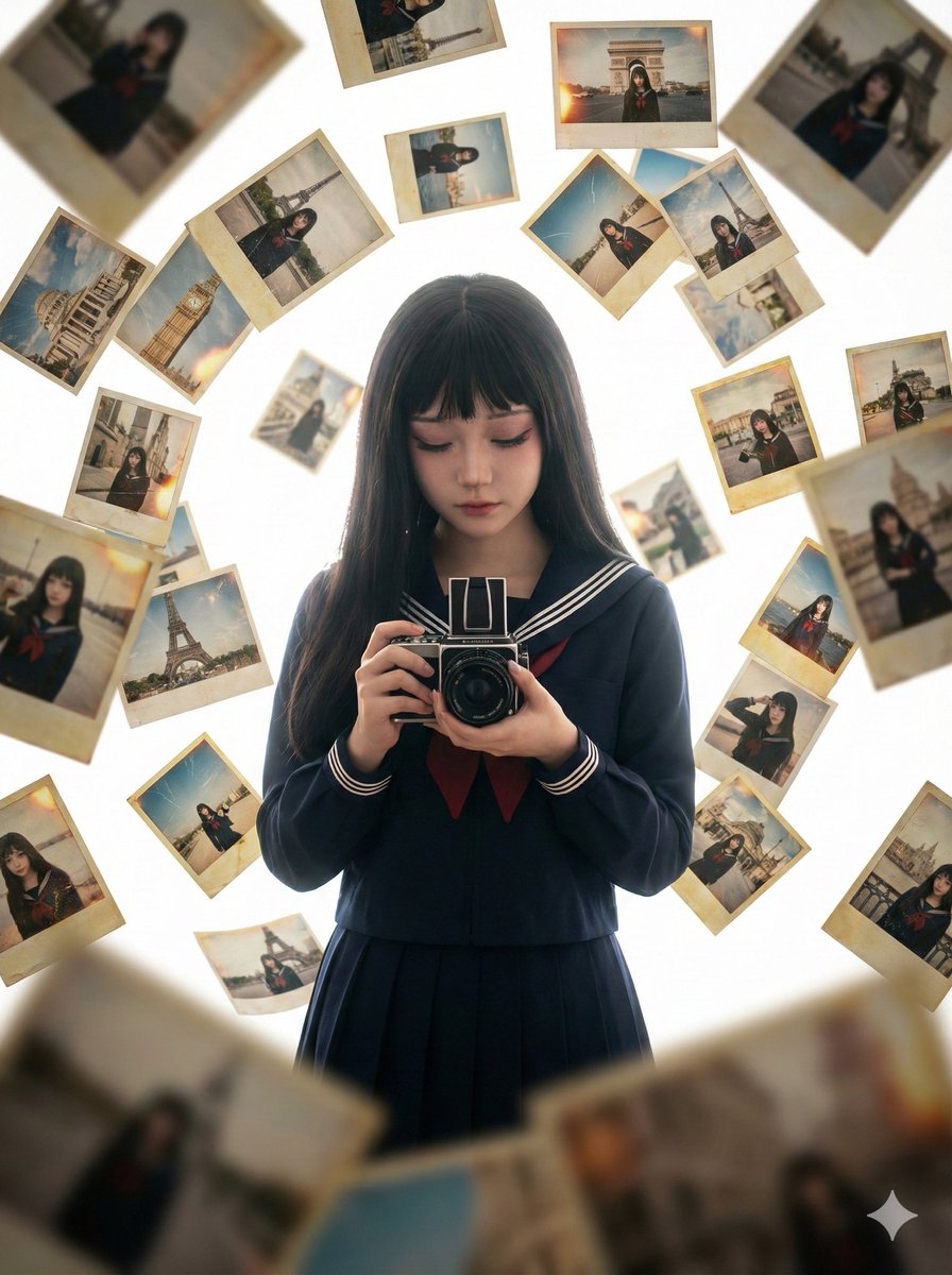 AI Prompt for Photorealistic Asian Girl with Floating Camera