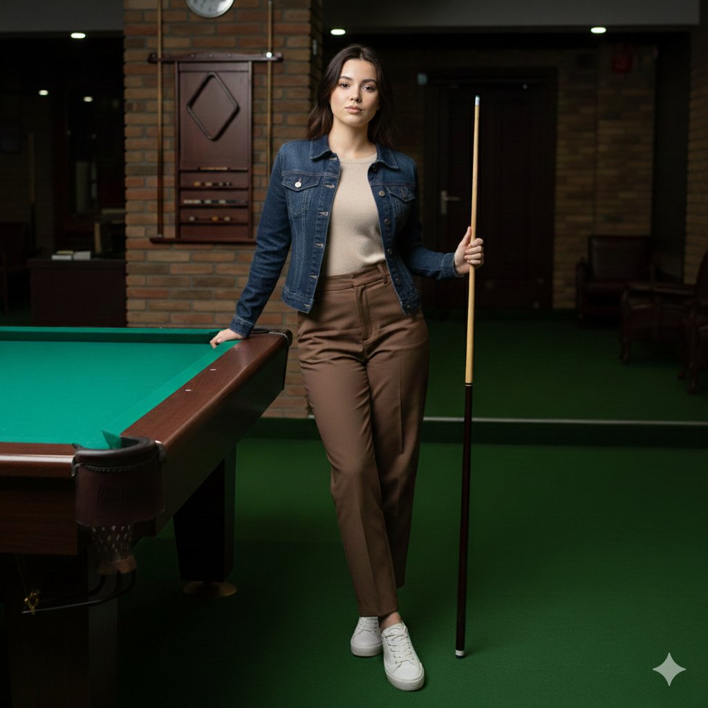 AI Prompt for Photorealistic Billiards Lounge Portrait