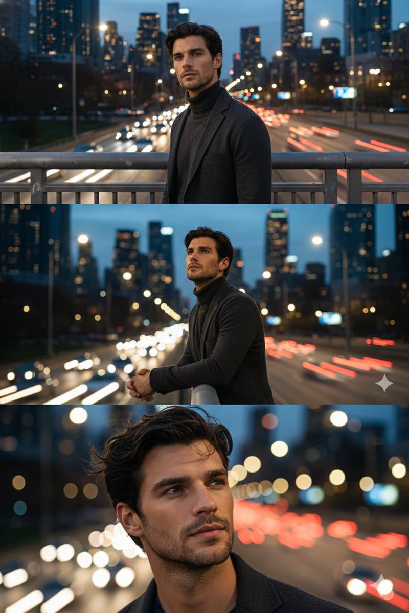 AI Prompt for Photorealistic Cinematic Portrait on Night City Bridge