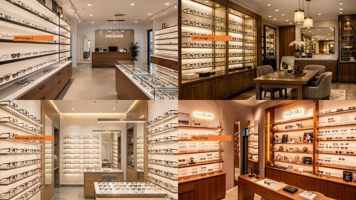 AI Prompt for Photorealistic Eyewear Store Model Comparison Collage