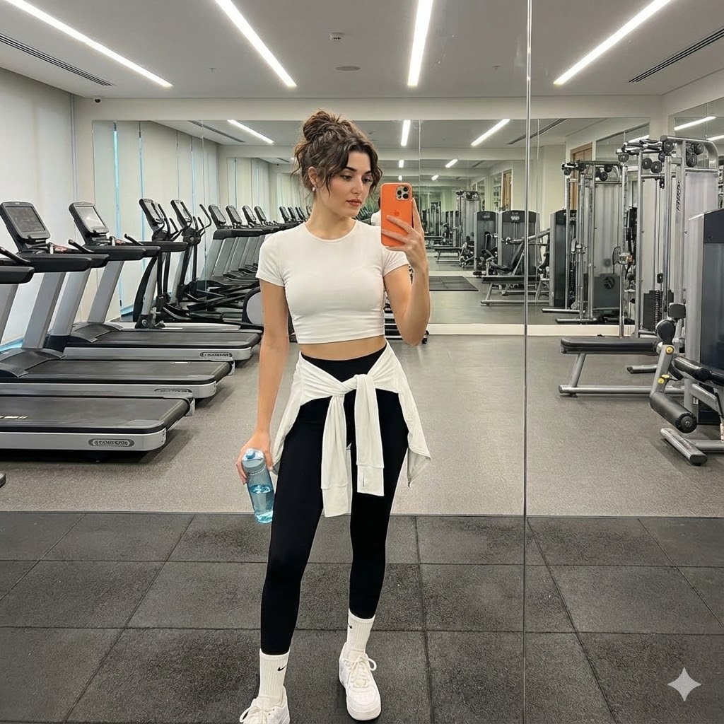 AI Prompt for Photorealistic Full-Body Mirror Selfie