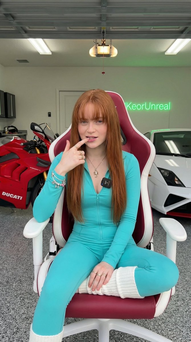 AI Prompt for Photorealistic Gamer Girl in Luxury Garage