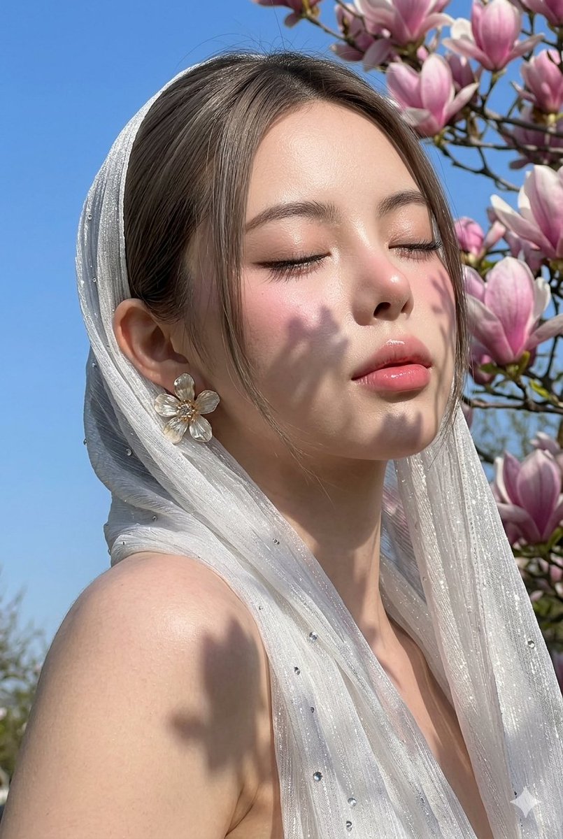 AI Prompt for Photorealistic Glass-Skin Portrait with Summer Landscape