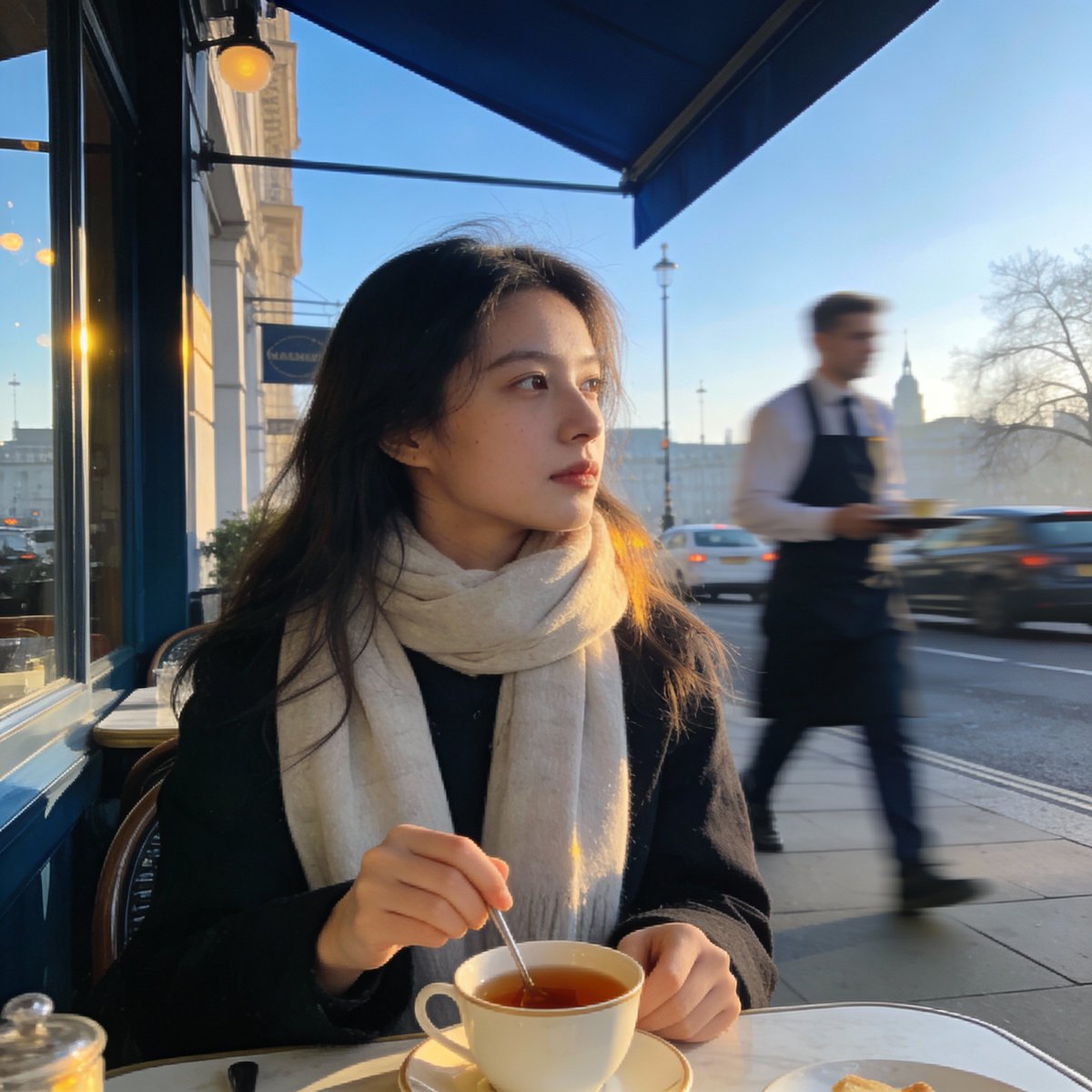 AI Prompt for Photorealistic London Restaurant Portrait with Shallow Depth of Field