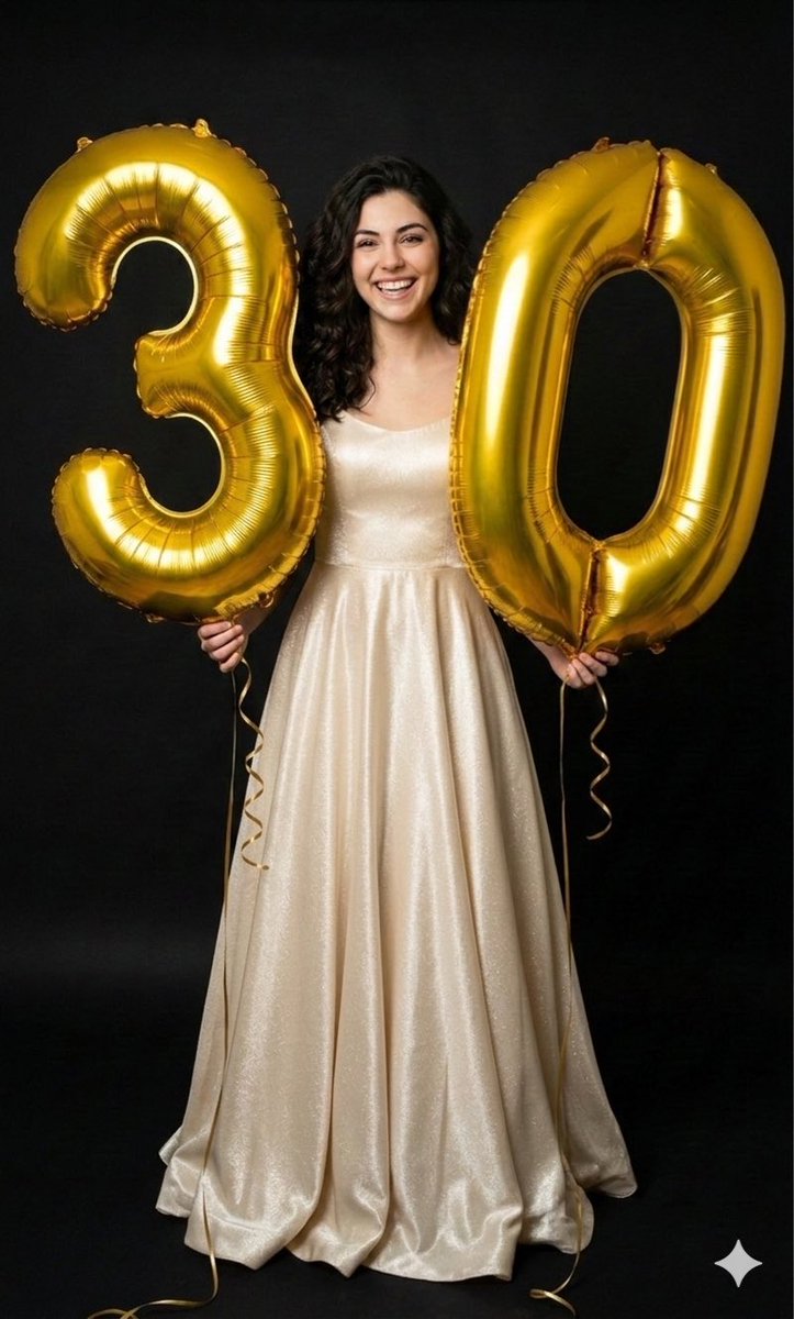 AI Prompt for Photorealistic Metallic Gold Foil Birthday Portrait - Use for Social Media Posts